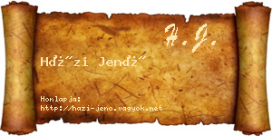 Házi Jenő névjegykártya